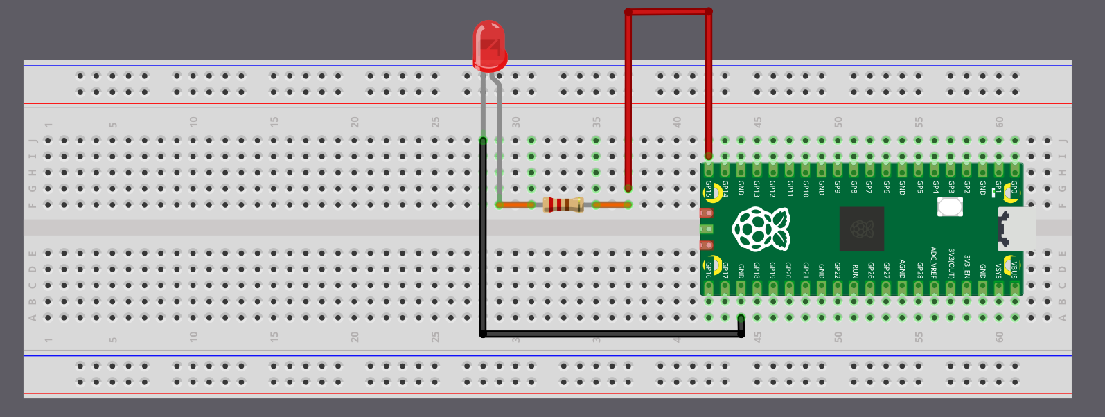 Connecting External LED with Pico (RP2040)
