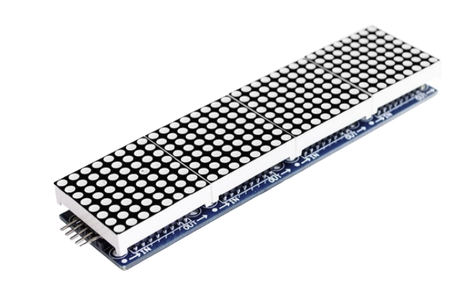 >MAX7219 Daisy Chained LED Matrix Display