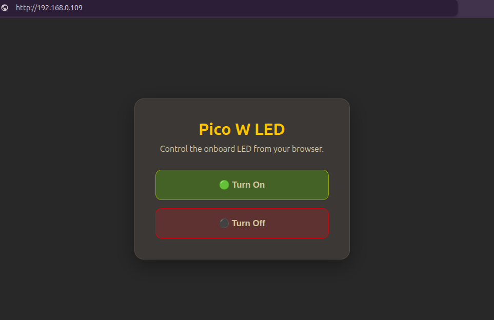 web server on raspberry pi pico w